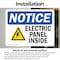 Signmission Electric Panel Inside Sign With Symbol, 7 in W x Rectangle, Vinyl Decal OS-2PACK-NS-D-57-L-11634 - alternate 2
